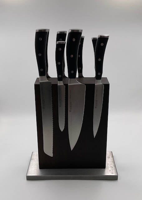 Messerblock, geräucherte Eiche, 8 Messer